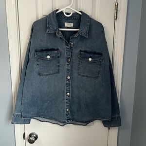 American Eagle Outfitters Light Blue Denim Shirt